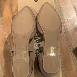 Taupe suede ballet flat